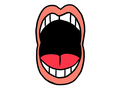 Portal Mouth animation art design drawing illustration loop morph motion graphics retro