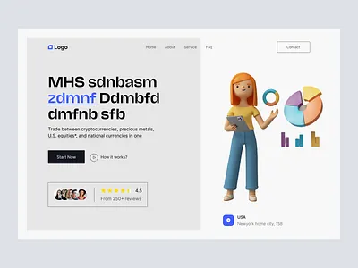 Marketing sample of web 3d branding creative design figma design graphic design illustration marketing ui ui kit uiux ux web design web template website