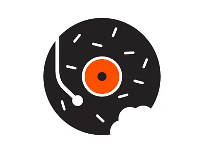 Donut Music Logo branding design donut eat food graphic design logo logoconcept logodesign logoforsale logoidea logoinspiration logoinspire music record restaurant song studio sugar sweet