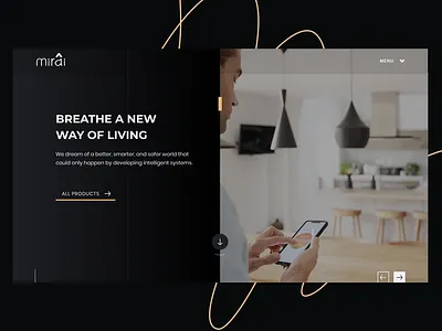 Mirai Landing page decor electronic home ui uiux ux website