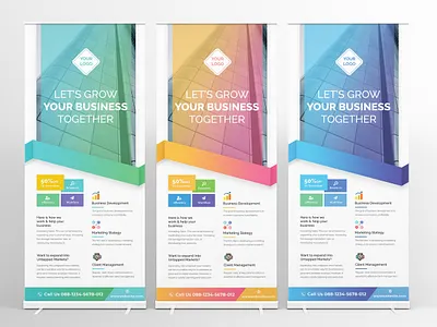 Corporate Roll-up Banner | Retractable Banner, Signage Design ad advertisement banner design billboard design business card company construction banner flyer flyer design graphic design pop up print design pull up retractable banner roll up roll up banner signage signage design stand banner yard sign