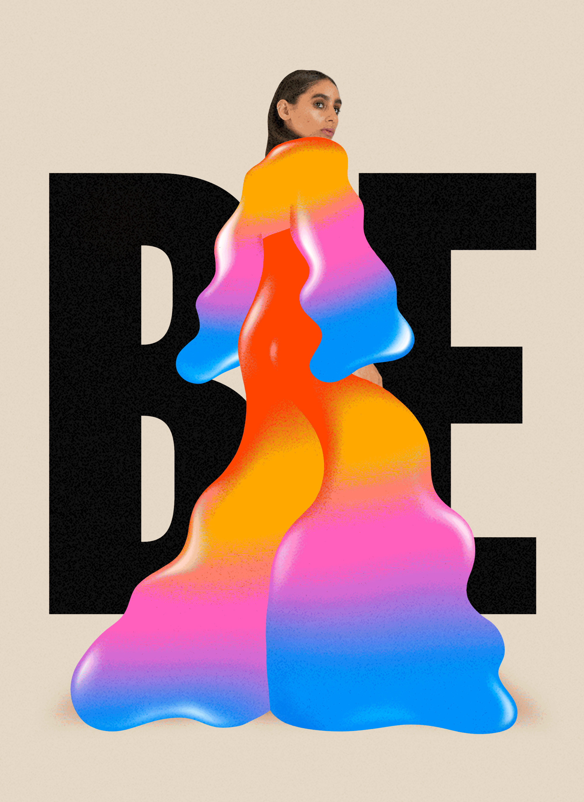 Be you animation colourful digital art digital painting gradient illustration lettering