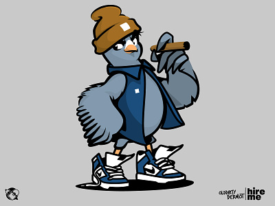 Pigeon! character design design graphics illustration nike sneakers pigeon t shirt design tee design vector vector design