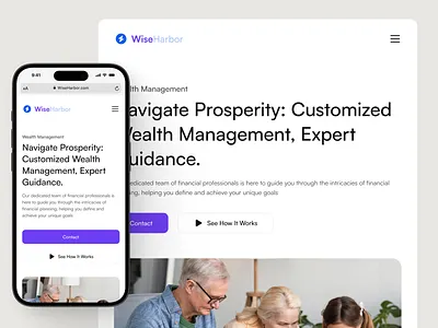 WiseHarbor - Wealth Management Firm Website [Responsive] company company profile corporate design financial landing page management mobile money responsive ui ui design ux wealth wealth management web design website design