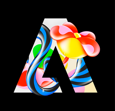 Adobe Flower colourful digital art digital painting illustration