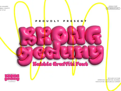 Brong Geduny – Bubble Graffiti Font hip hop ui