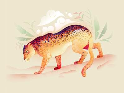 Shaded and Textured Jaguar animal animal illustration endangered inkscape jaguar jungle texture vector vector vector textures