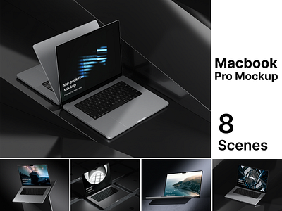 Apex: Macbook Pro Mockups 16 inch device environment header hero laptop macbook macbook mockup mock up mockup pro psd stylish website