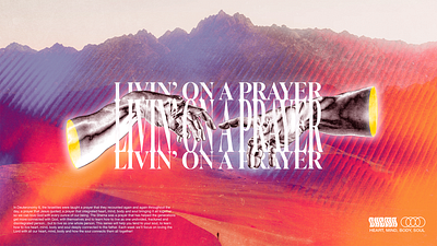 Livin' on a Prayer Sermon Series christian church design graphic design prayer sermon graphic typography