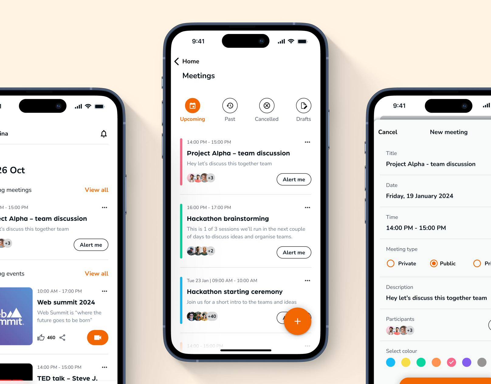 Meetings app app design app ui concept design mobile app ui ui design ux ux design uxui
