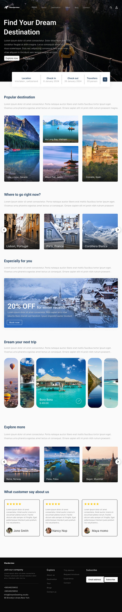 Landing Page: Travel Agency Website app design banner design landing page mobile app travel travel agency travel agency website travel logo travel web design travel website uiux uiux design uiux graphic design web design website