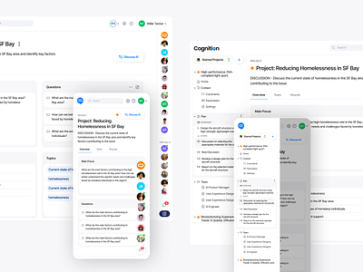 Collaboration Teams ai ai chatbot app artificial intelligence chatgpt clean collaboration dashboard design flat layout mobile app product team tool ui ux web