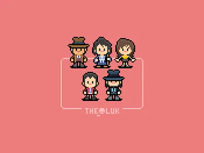 Pixel Art Characters - Lupin the Third characters lupin lupin the third pixel art pixel artist pixelart retro games the oluk theoluk video games