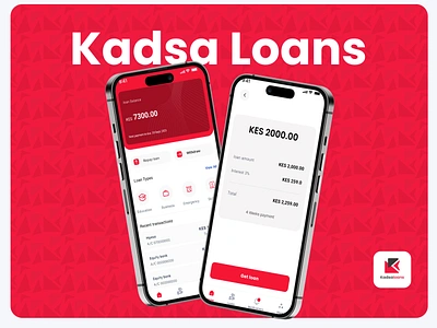 Kadsa Loans app design kenya mobile nairobi ui uiux ux