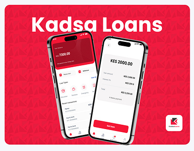 Kadsa Loans app design kenya mobile nairobi ui uiux ux