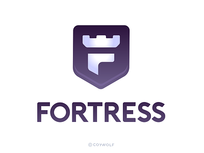 Fortress Monogram Logo badge branding castle cybersecurity defence emblem graphic design guard identity letterf lettering logo logo design logos protection rampart shield