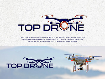 TOP DRONE Logo. brand identity branding business logo design drone company logo drone logo drone logo design drone making logo drone producing company logo drone website flying drone logo graphic design illustration logo logo design logo of drone modern drone logo trendy drone logo unique drone logo vector