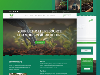 Agriculture web UI design 3d animation app branding design graphic design illustration logo ui vector