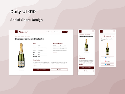 Daily UI 010: Social Share branding challenge dailyui design desktop figma mobile social ui uidesign ux