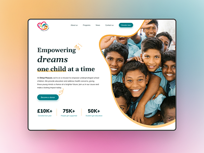Diriya Pawura - Non-profit Fundraising Crowdfunding Landing Page charity design figma landing page ngo ui uiux web design website