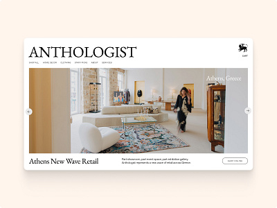 Anthologist – Hero Section Redesign Concept design herosection ui webdesign website