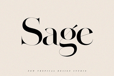 SAGE - Serif Font caps font classic didot fashion font girlboss high contrast ladyboss logo magazine masthead modern modern font serif serif font vintage