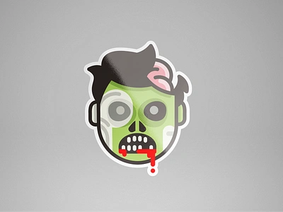 Zombie sticker avatar blood brain branding cartoon comic design graphic design hallowin horror icon icon set illustration logo mocup monster sticker vector walking dead zombie