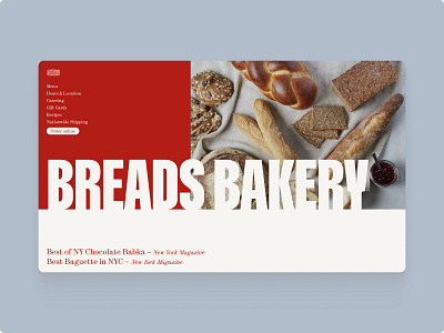 Breads Bakery – Hero Section Redesign Concept design herosection ui webdesign website