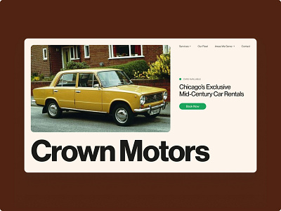 Crown Motors – Hero Section Concept design herosection ui webdesign website