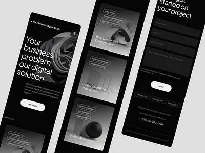 The Digital Studio Website Design & Adaptive Design & Logo adaptive design black web design branding dark web design digital studio web design digital web design it logo landing page landing page design logo logo creation logo design mobile design mobile web design ui ui design uxui design web design webdesign