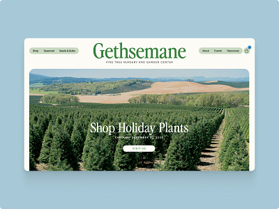 Gethsemane Garden Center – Hero Section Redesign Concept design herosection ui webdesign website