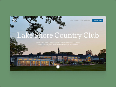 Lake Shore Country Club – Hero Section Redesign Concept design herosection ui webdesign website