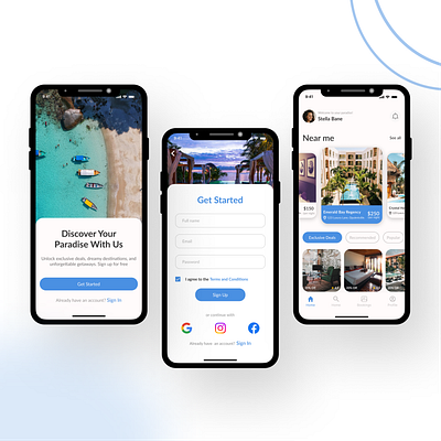 Hotel Booking Mobile Screens ui