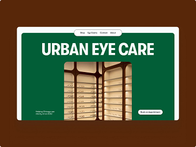 Urban Eye Care – Hero Section Redesign Concept design herosection ui webdesign website