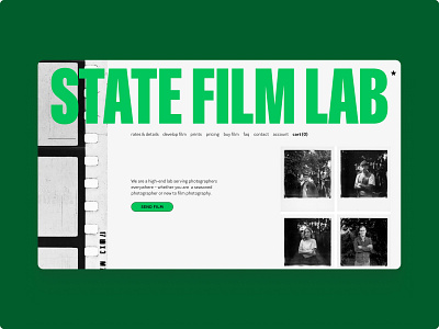 State Film Lab – Hero Section Redesign Concept design herosection ui webdesign website