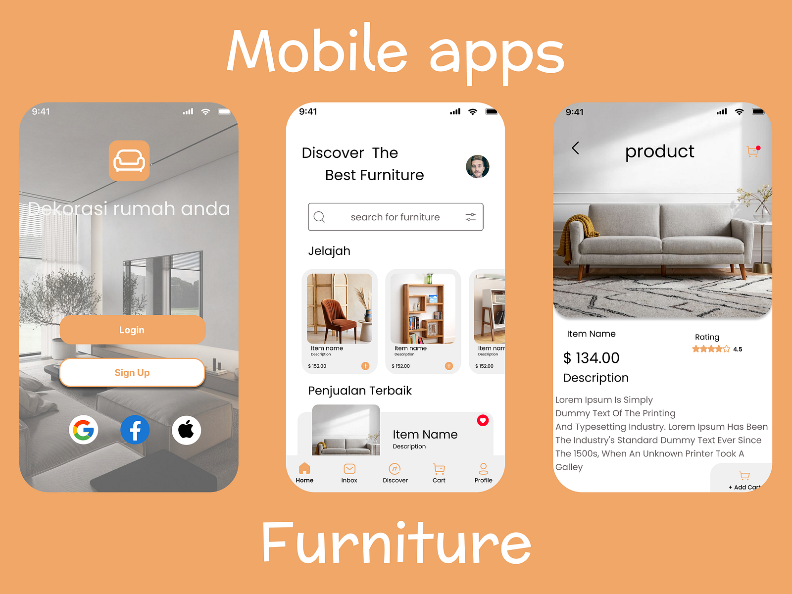 Mobile Apps Furniture by Ferdy Ferdiansyah on Dribbble