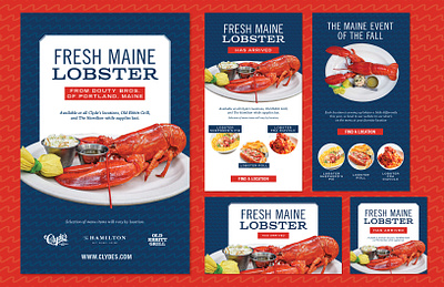 Restaurant Lobster Promotion Design branding email design hospitality lobster poster design print restaurant design