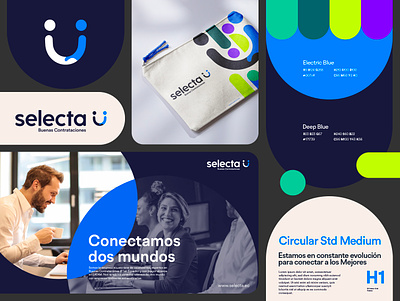 Selecta - Headhunting brand identity branding color colorpalette design logo typography