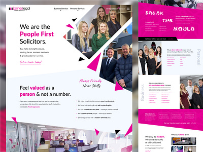 Modern Solicitors Website design fresh graphic design legal mobile pink responsive solicitors ui ui design web design website