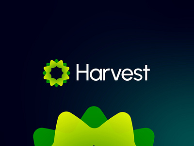 Harvest Logo Design agriculture brand identity branding classic creative design geometric gradient graphic design green identity illustration logo logo design minimal modern shapes text typo visual