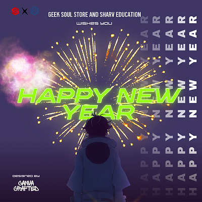 Happy New Year Poster graphic design motion graphics