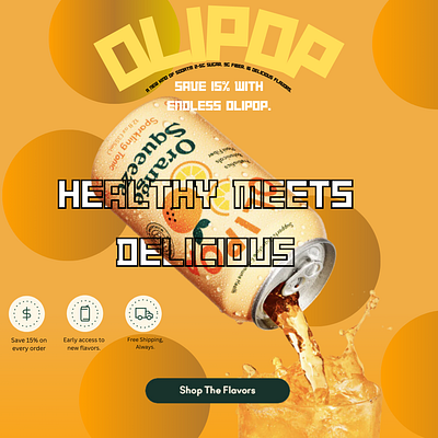 OLIPOP Demo AD poster branding graphic design logo