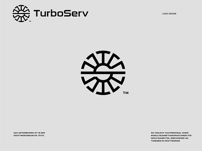 TurboServ brand branding circle designer logo simple sladoje ts turbine turbo