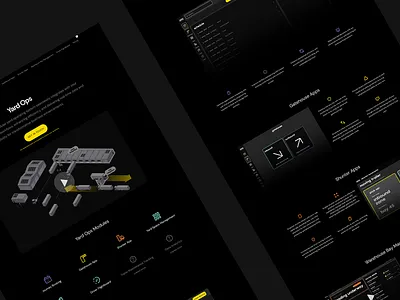 Yard Ops. Marketing Site. layout marketing marketing site one page ui website