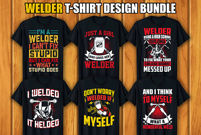 Welder T-shirt Design Bundle graphic design retro vintage t shirt t shirt design t shirt design bundle welder welder t shirt welder t shirt design