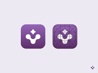Down app icon app icon branding design down icon icons illustration logo minimal minimalism minimalist purple vector