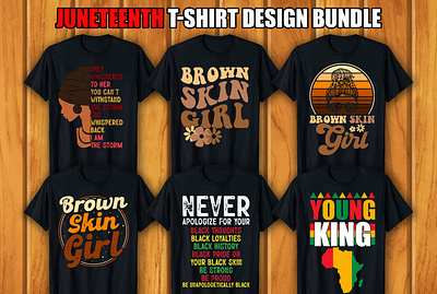 Juneteenth T-shirt Design Bundle graphic design juneteenth juneteenth t shirt juneteenth t shirt design retro vintage