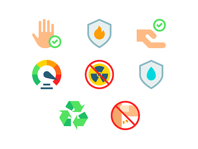 Touch icons biohazard design fire hand hands icon icons illustration minimal minimalism minimalist reycle touch vector water