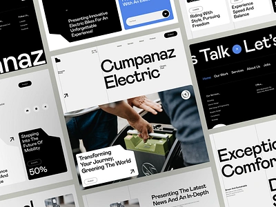 Cumpanaz Electric - Product Landing Page bike branding design electric fresh home page landing landing page minimalist modern page product stylish ui uidesign user experience userinterface ux web design website