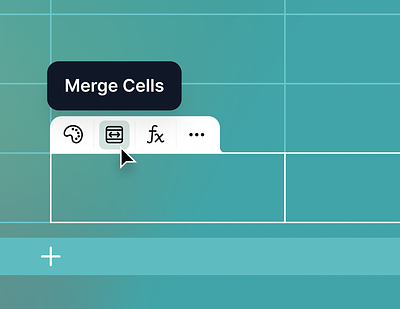 Day 5 ✦ Merging cells app cells dashboard design fx merge style sum table ui ux